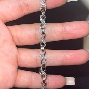 Silver infinity bracelet